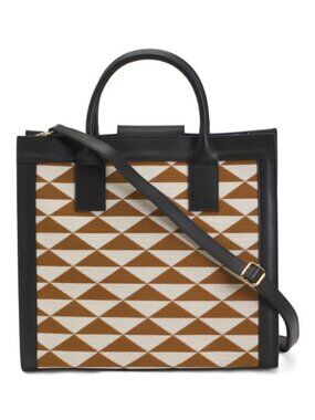 CHEVAL Made In Italy Leather Squared Satchel